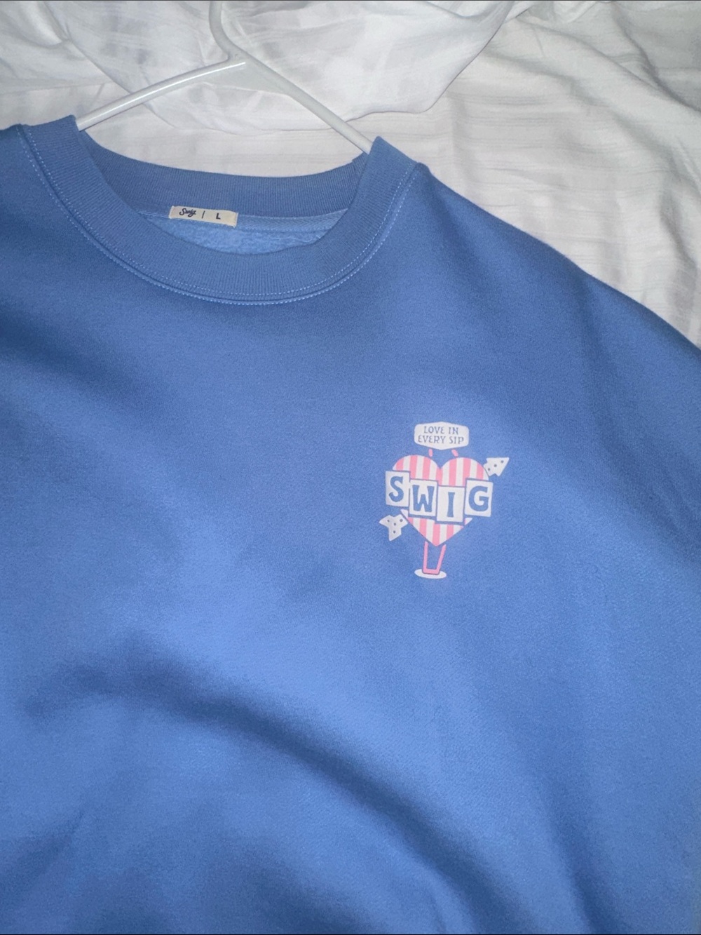 Swig women’s crewneck sz largeBlue Graphic Sweatshirt - The Sweetest Sips Design - Picture 2 of 4